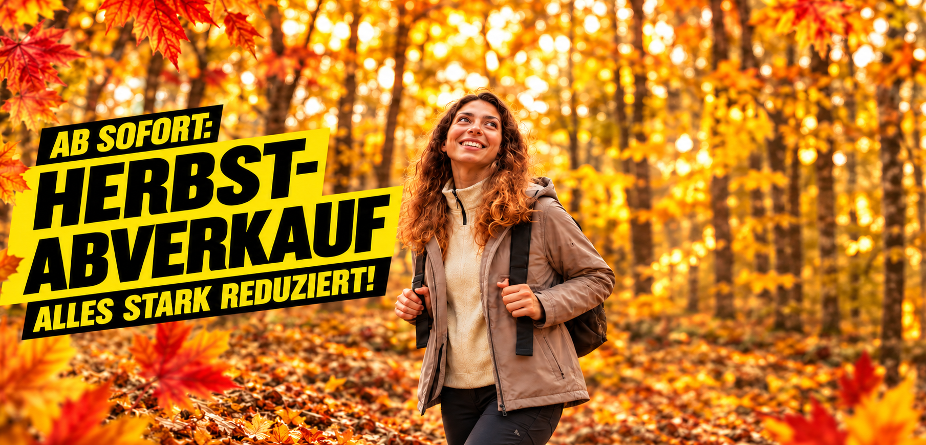 Herbst-Abverkauf im goldenen Wald